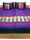 Purple Brocade Brocade Bedcover front view
