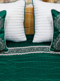 Green Sequin Work Bedcover front view