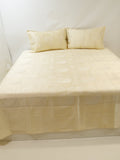 Cream Polyester Bedcover 108x108 inch front view