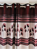 (Maroon) Curtain Self Design- Polyester(7 X 4 Feet) - Jagdish Store Online Since 1965