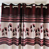 (Maroon) Curtain Self Design- Polyester(7 X 4 Feet) - Jagdish Store Online Since 1965