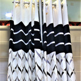 (Black) Curtain Self Design- Polyester(7 X 4 Feet) - Jagdish Store Online Since 1965