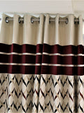 Maroon Polyester Ready-made Curtain 7x4 feet front view