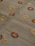 Embroidery(60x108 Inch)Table Cover(Gold/Cream)-Linen/Polyester - Jagdish Store Online Since 1965