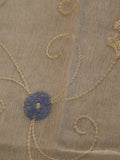 Embroidery(60x108 Inch)Table Cover(Cream/Green)-Sheer/Polyester - Jagdish Store Online Since 1965