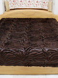 Mora- (Brown)Blanket(220 X 240 Cm)-Leather/Fur - Jagdish Store Online Since 1965