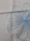 Embroidery(60x108 Inch)Table Cover(S.Blue/White)-Sheer/Polyester - Jagdish Store Online Since 1965