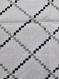 Black Embroidered Polyester Table Cover front view