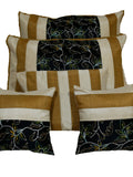 Aari Embroidery Double Bedcover with Pillow Covers and Cushion Covers - Jagdishstoreonline 