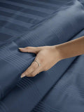 Barcode 450TC American Blue Cotton Bedsheet King & Single Size - Jagdishstoreonline 