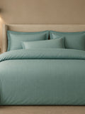 Desenhista 550 TC Jacquard Cotton Bedding Set with Duvet Cover-green color