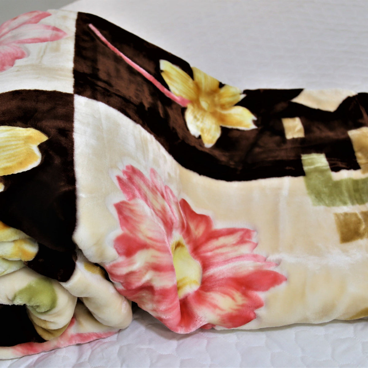 Double Print (Gold/Cream/Brown)Blanket(60 X 90 Inch)-Polyester(3.44 Kg) - Jagdish Store Online Since 1965