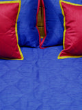 Reversible Plain PolySilk Quilted BedCover Set-(1 bedcover+ 2 Pillow Covers + 2 Cushion Covers) - Jagdish Store Karol Bagh Online Since 1965