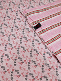 White Printed Cotton Dohar front view