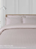Tuscan Treasure 550TC Striped Cotton King Size Bedsheet - Jagdishstoreonline 