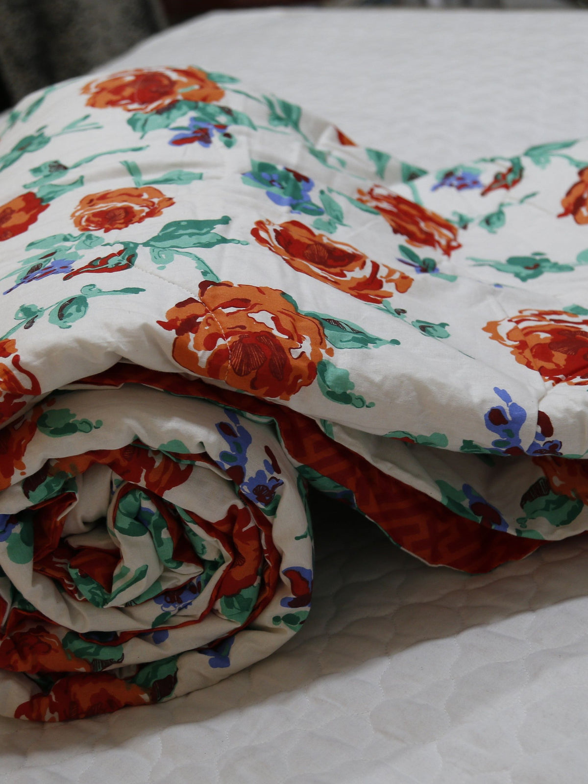 Reversible Printed Cotton AC Quilt (90x100 Inch)-200 GSM - Jagdish Store Online Since 1965