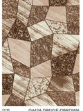 Beige Printed Carpet front view