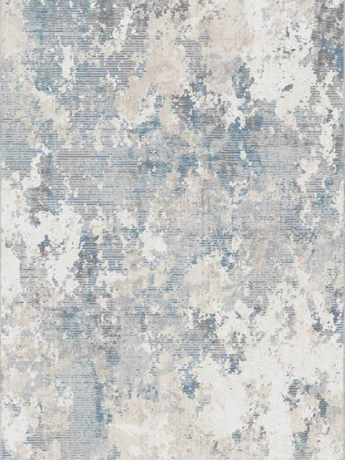 Vogue Bellagio rug in a mottled blue grey abstract design, top-down view