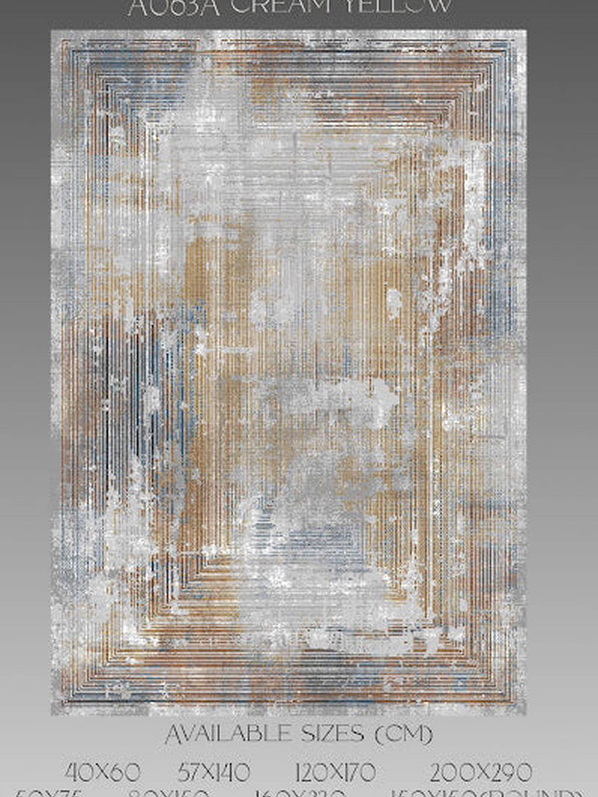 Gold and grey vertical wash abstract rug, Blush Bellagio Cream Yellow