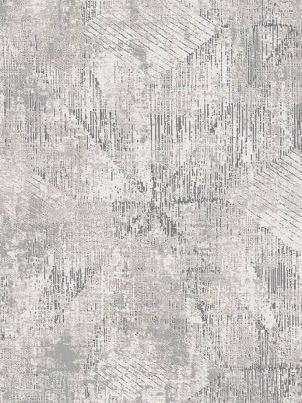 Vogue Bellagio rug in a pale grey and ivory diagonal crosshatch design, top-down view