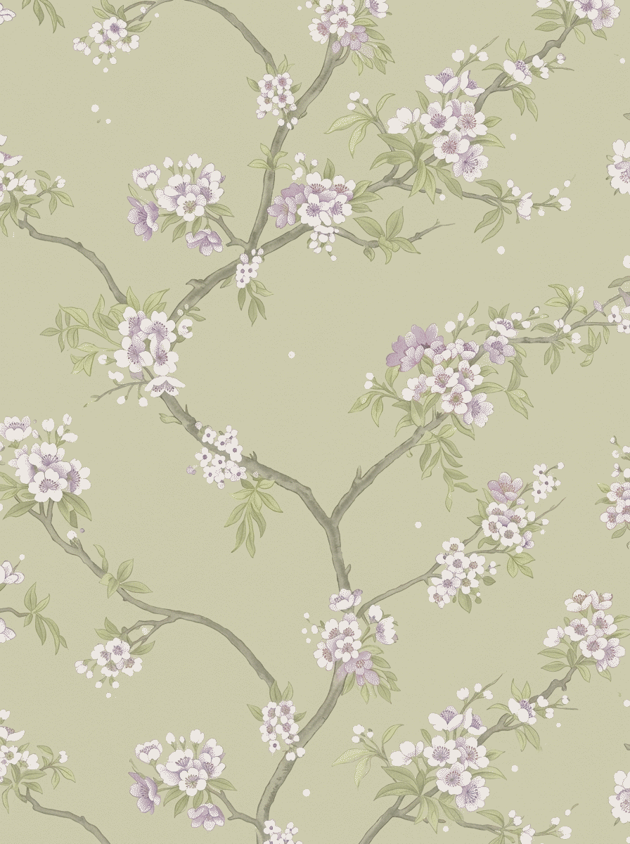 Spring Blossom Serenity Wallpaper Sage Heather