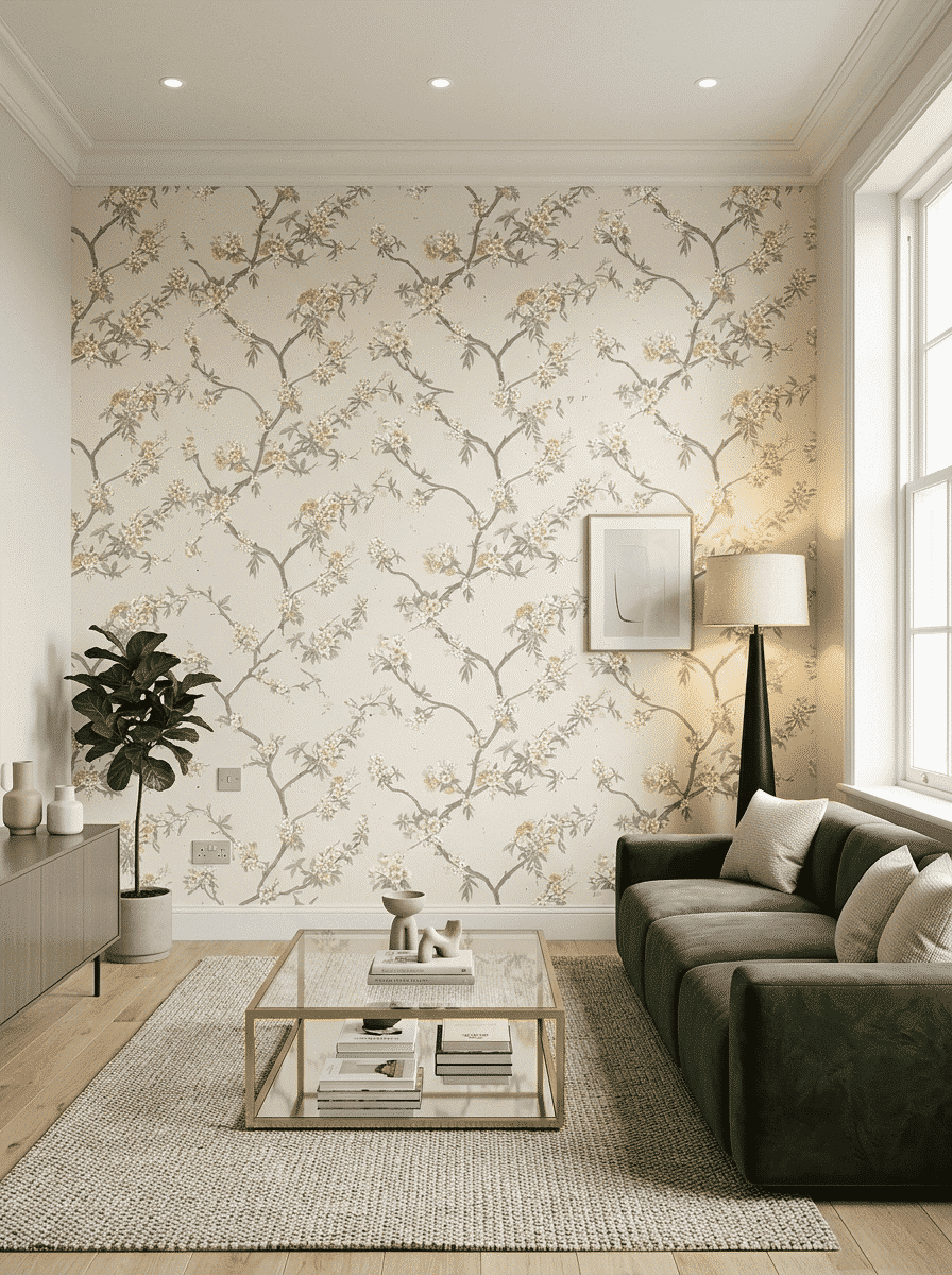 Spring Blossom Serenity Wallpaper Yellow Cream