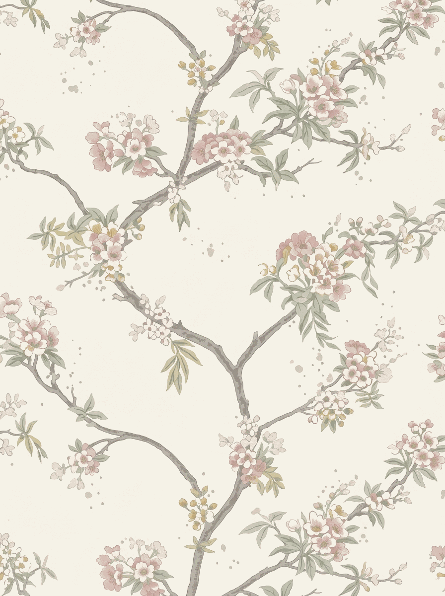 Spring Blossom Serenity Wallpaper Cream Pink