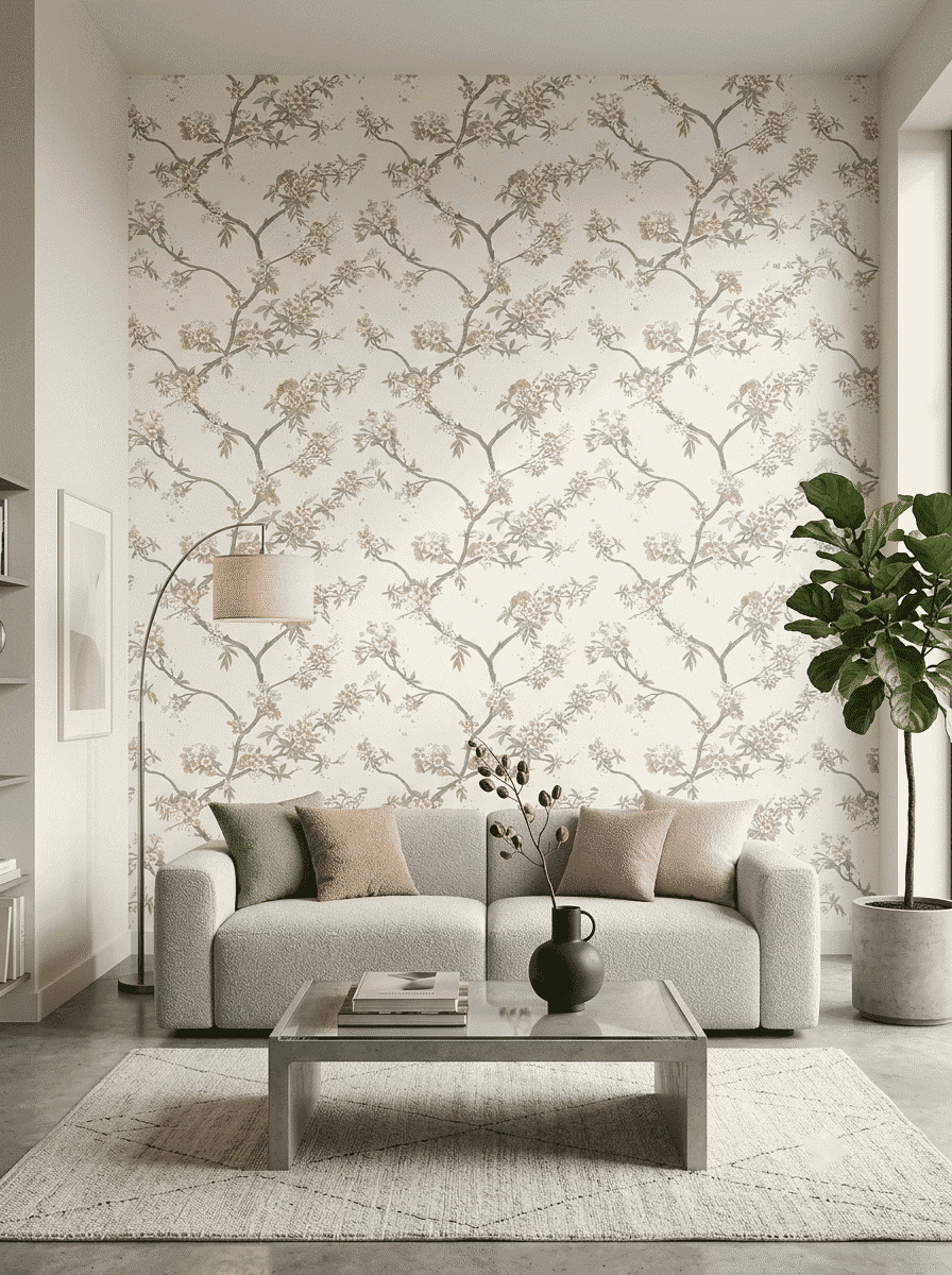 Spring Blossom Serenity Wallpaper Cream Pink