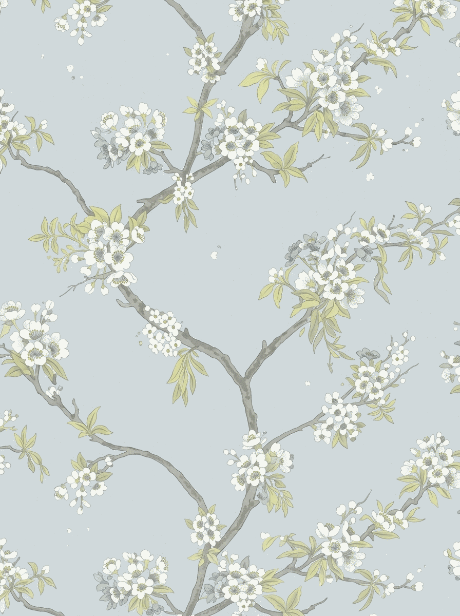 Spring Blossom Serenity Wallpaper Blue