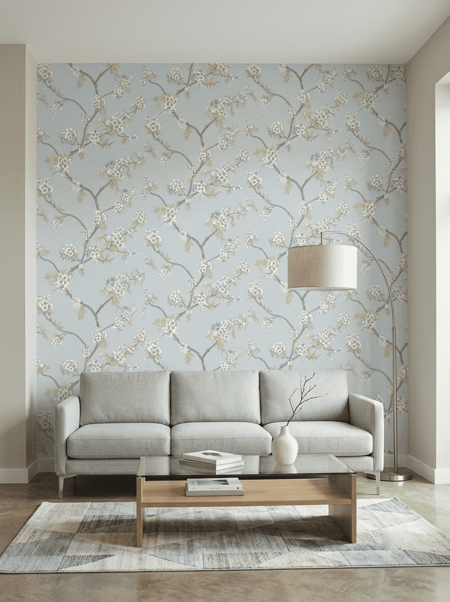 Spring Blossom Serenity Wallpaper Blue
