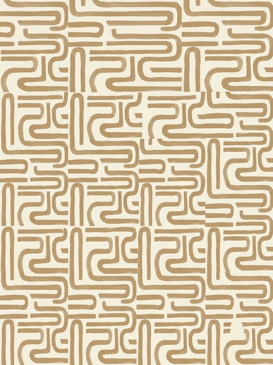 Modern Art Geometry Wallpaper Orange