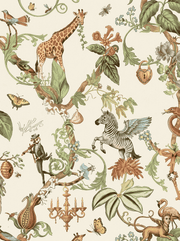 Magical Safari Dream Wallpaper Beige