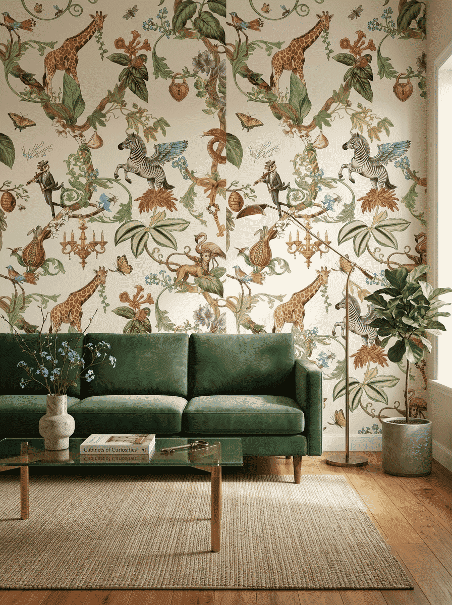 Magical Safari Dream Wallpaper Beige
