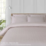 Tuscan Treasure 550TC Striped Cotton King Size Bedsheet - Jagdishstoreonline 