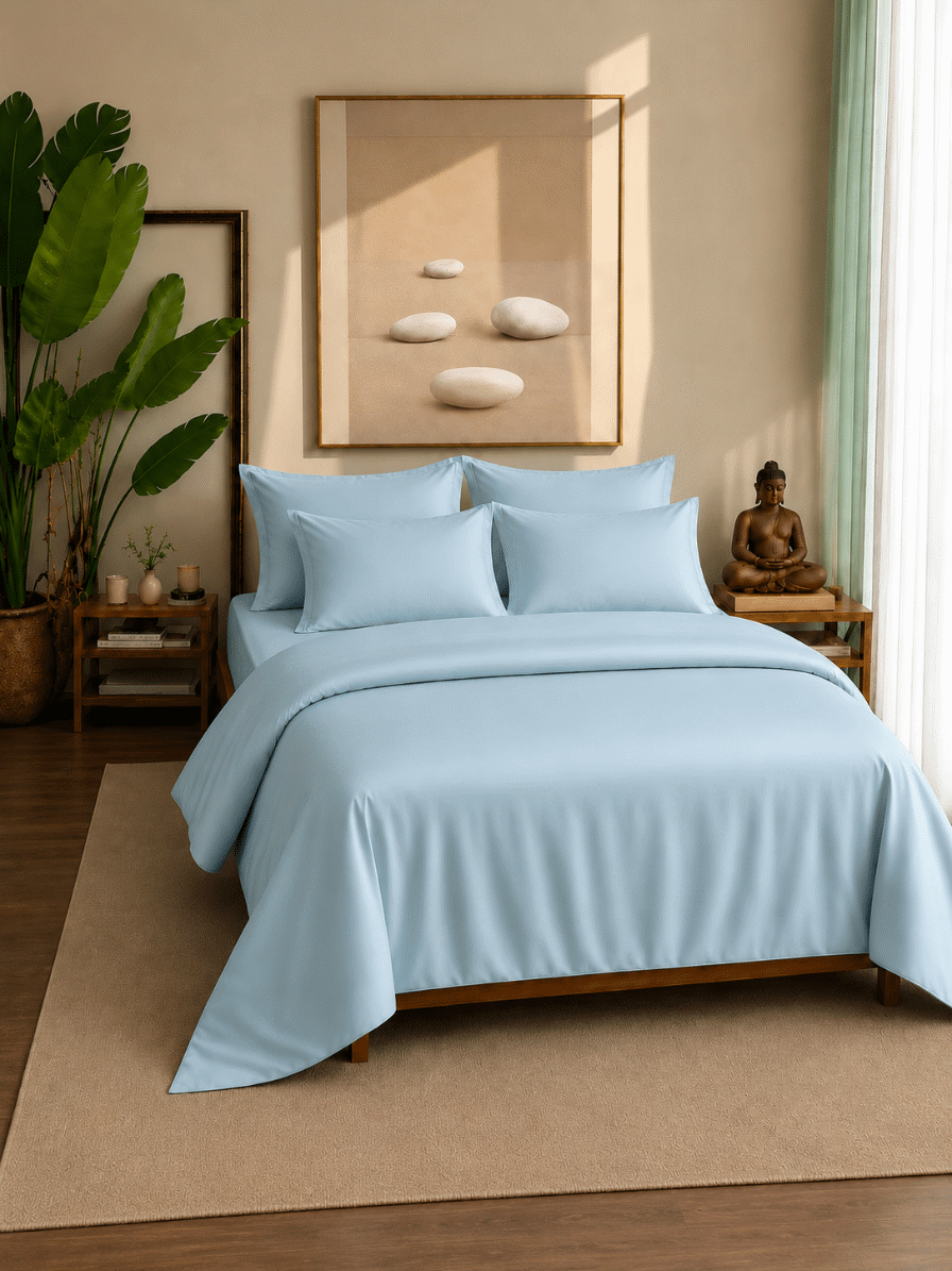 Eucalyptus Lyocell Cotton Duvet Bedsheet with Pillow Covers | Jagdish Store