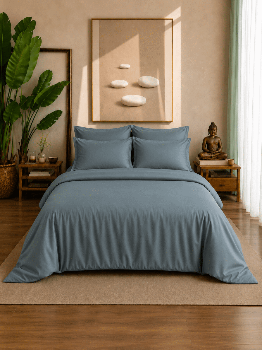 Eucalyptus Lyocell Cotton Duvet Bedsheet with Pillow Covers | Jagdish Store