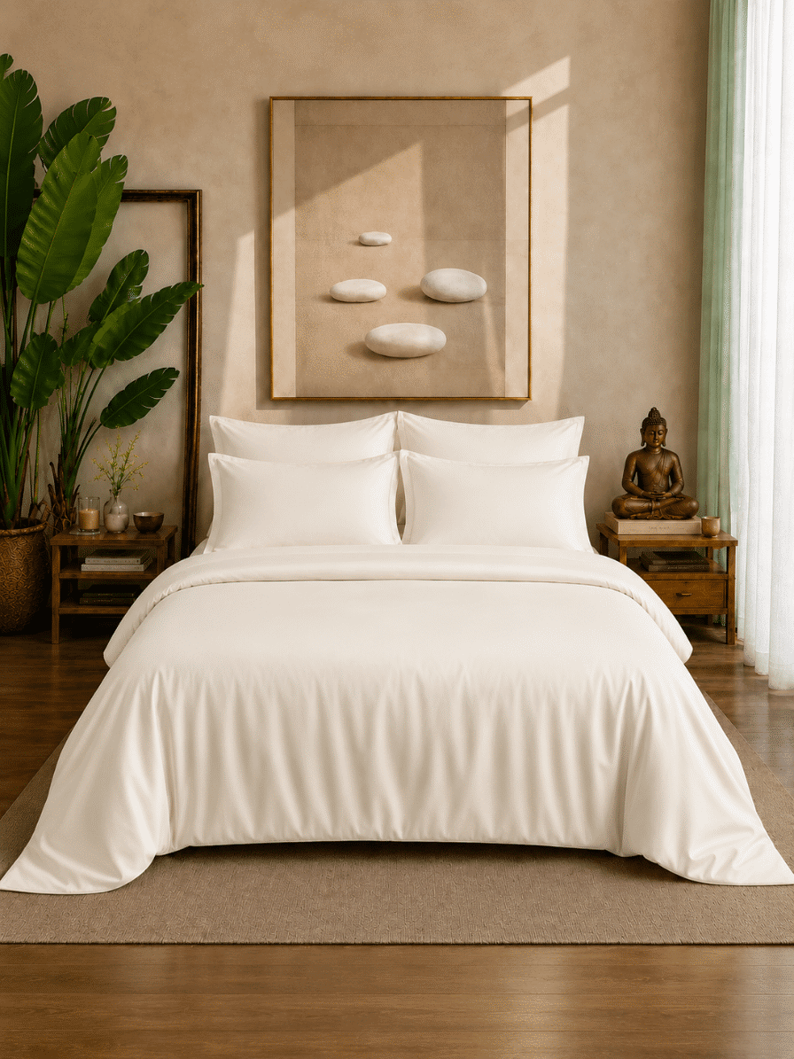 Eucalyptus Lyocell Cotton Duvet Bedsheet with Pillow Covers | Jagdish Store