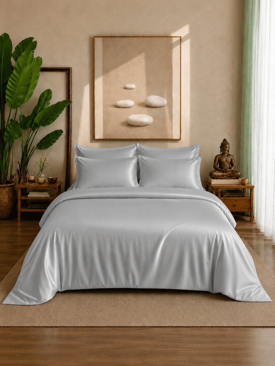 Eucalyptus Lyocell Cotton Duvet Bedsheet with Pillow Covers | Jagdish Store