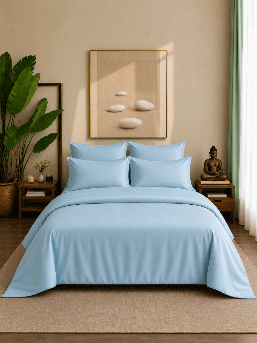 Eucalyptus Lyocell Cotton Duvet Bedsheet with Pillow Covers | Jagdish Store