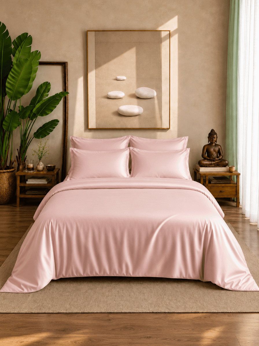 Eucalyptus Lyocell Cotton Duvet Bedsheet with Pillow Covers | Jagdish Store