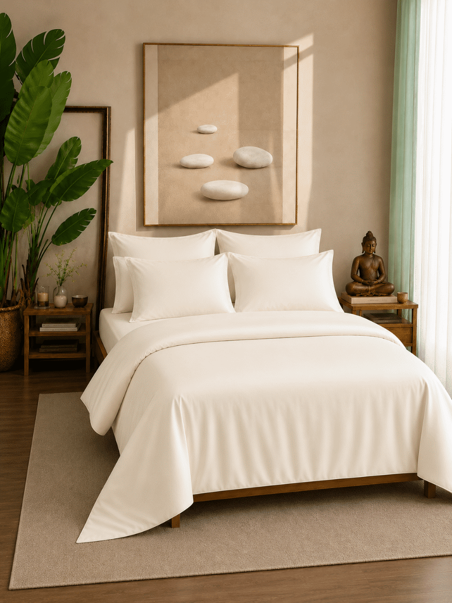 Eucalyptus Lyocell Cotton Duvet Bedsheet with Pillow Covers | Jagdish Store