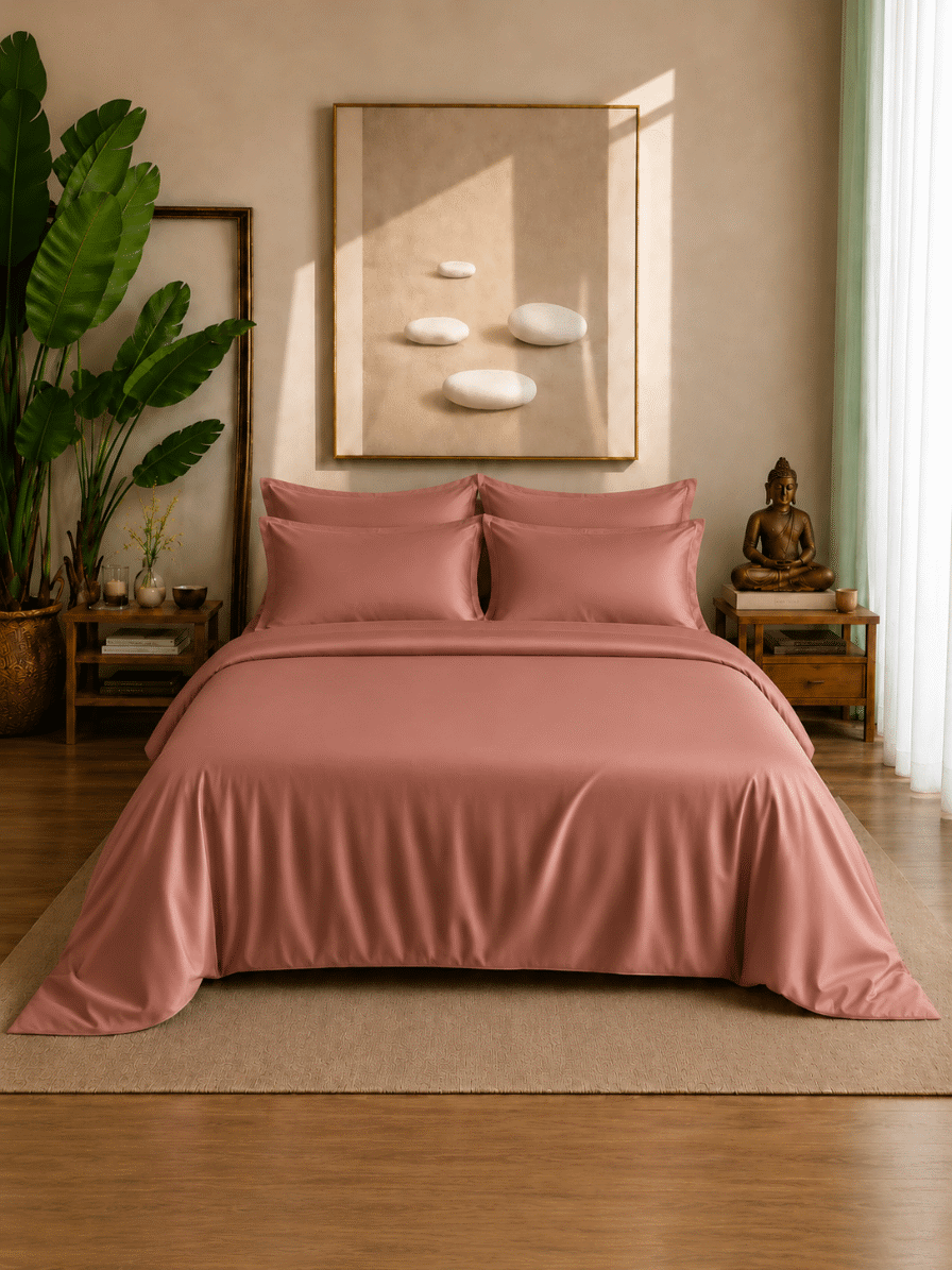 Eucalyptus Lyocell Cotton Duvet Bedsheet with Pillow Covers | Jagdish Store
