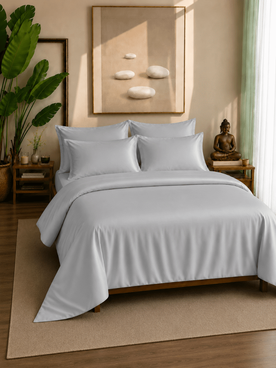 Eucalyptus Lyocell Cotton Duvet Bedsheet with Pillow Covers | Jagdish Store
