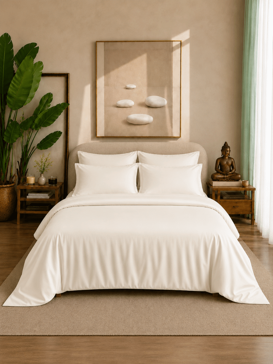 Eucalyptus Lyocell Cotton Duvet Bedsheet with Pillow Covers | Jagdish Store