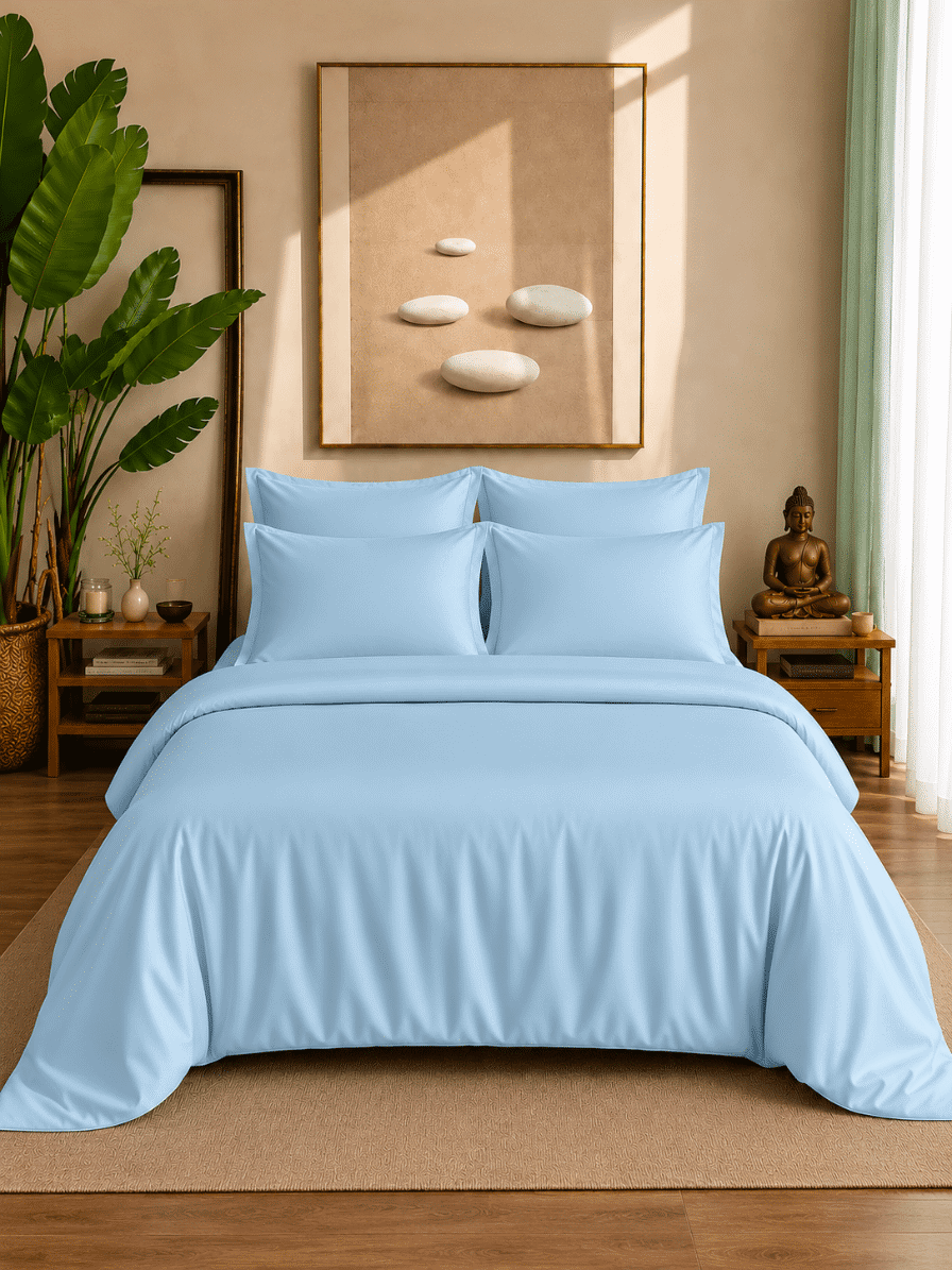 Eucalyptus Lyocell Cotton Duvet Bedsheet with Pillow Covers | Jagdish Store