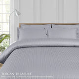 Tuscan Treasure 550TC Striped Cotton King Size Bedsheet - Jagdishstoreonline 