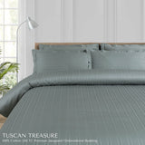 Tuscan Treasure 550TC Striped Cotton King Size Bedsheet - Jagdishstoreonline 