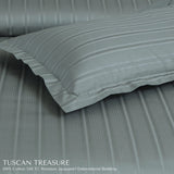 Tuscan Treasure 550TC Striped Cotton King Size Bedsheet - Jagdishstoreonline 
