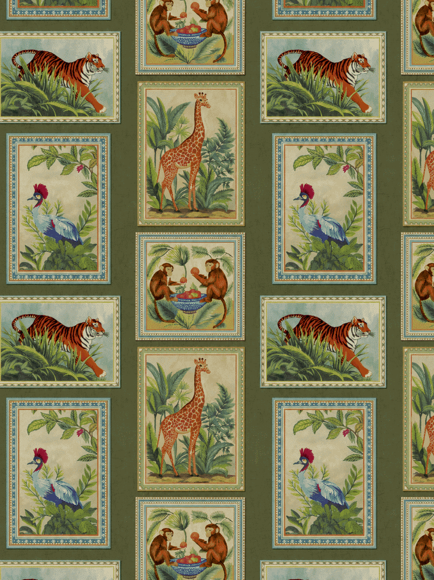 Faunarium Wallpaper Green