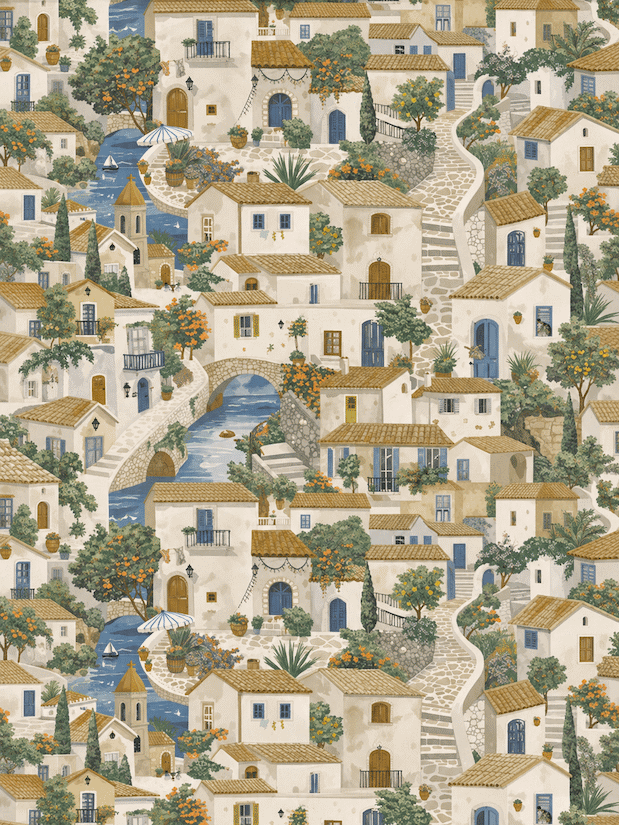 Bellamonte Wallpaper Beige / Blue